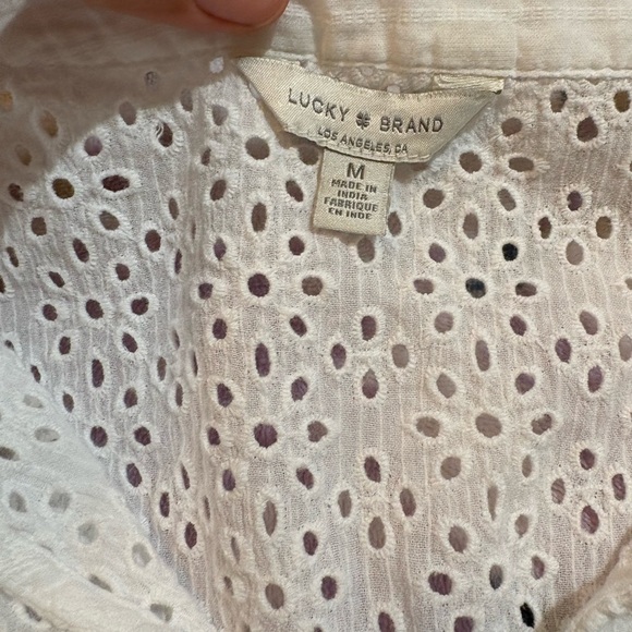Lucky Brand White Eyelet Blouse - Picture 9 of 10